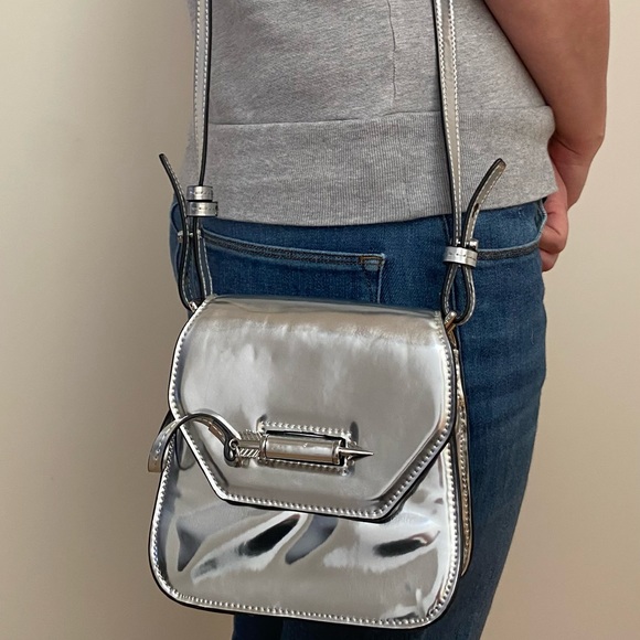 Mackage silver crossbody purse - Picture 2 of 10